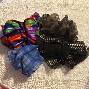 Vintage Colorful and Black Hair Bows‎ Set